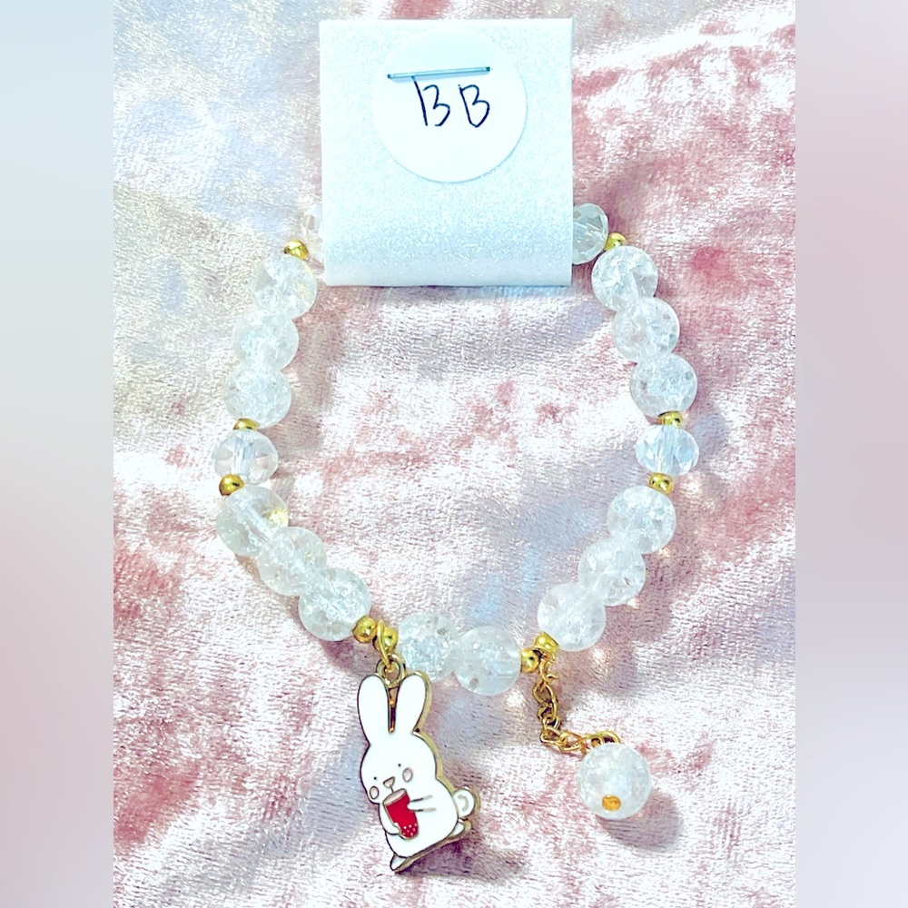 #13B Beaded Charm Bracelet